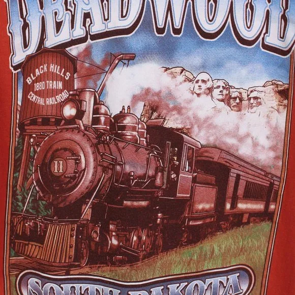 South Dakota Shirt Adult Medium Orange Deadwood - Picture 7 of 8